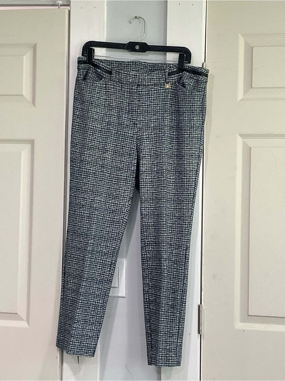 Anne Klein Black and White Plaid women’s Dress Pants Large